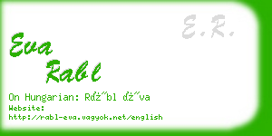 eva rabl business card